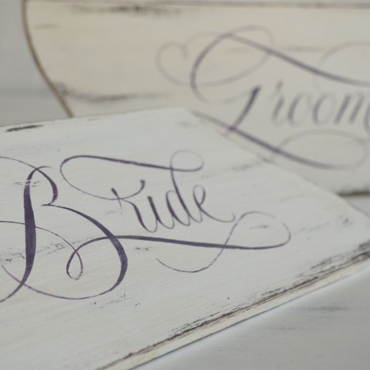 Tablite decorative pictate manual- Bride&Groom