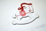 Ornament brad - shabby rocking horse