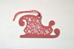 Ornament brad-Santa's sleigh