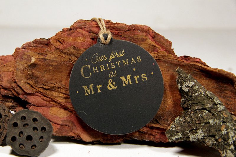 Ornament de brad personalizat- Our first Christmas as Mr&Mrs - golden touch