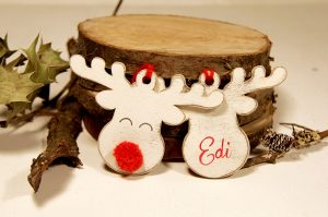 Ornament de brad personalizat - Red nose reindeer