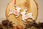 Ornament de brad personalizat cu nume- Santa's reindeer