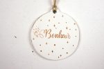 Ornament de brad personalizat cu mesaj - Bonheur