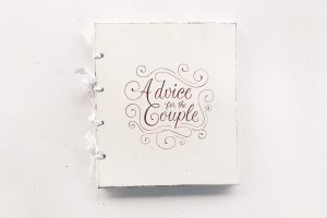 Guestbook personalizat, pictat manual - "Advice for the Couple"