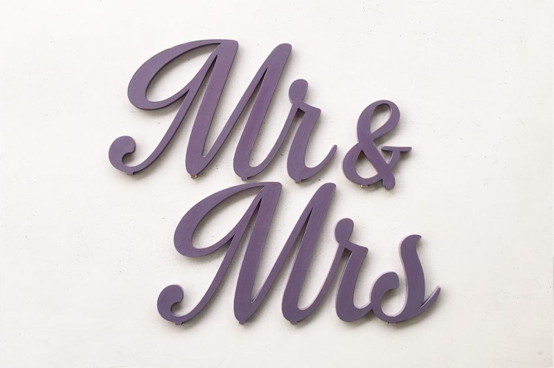 Litere mdf - Mr &Mrs