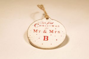 Ornament de brad personalizat- Our first Christmas as Mr&Mrs