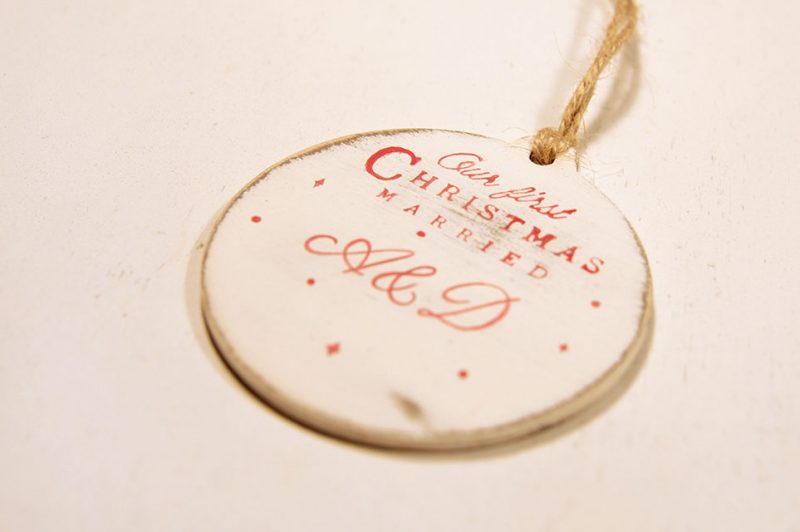 Ornament de brad personalizat- Our first Christmas Married