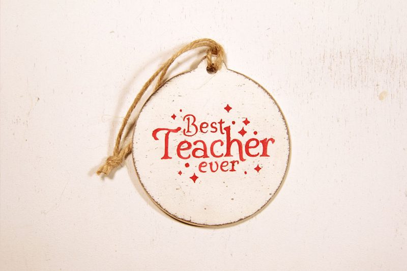 Ornament de brad personalizat- Best teacher ever