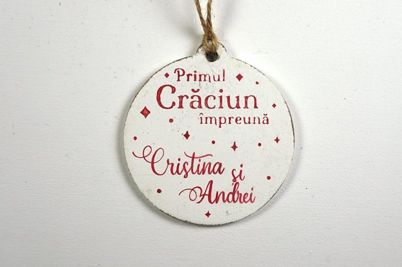 Ornament de brad personalizat-Primul Craciun impreuna