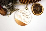 Ornament de brad personalizat cu mesaj - Bonheur