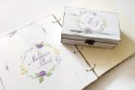 Set cutie de verighete si carte de oaspeti -Wreathed in love