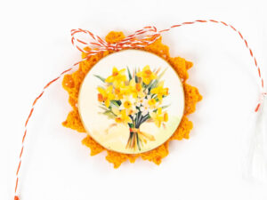 Broțișor – Broșă Mărțișor – Buchet de narcise