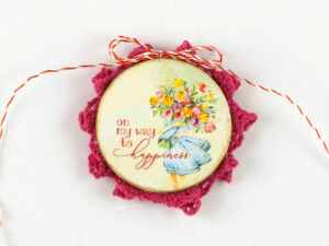 Broșă-mărțișor - Broțișor - On my way to happiness (roșu)